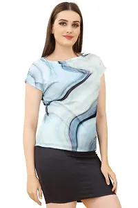 CLOTH BUCKET Women's Lycra Printed Casual Wear T-Shirt-thumb2