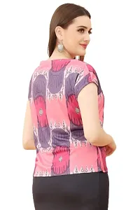 CLOTH BUCKET Women's Lycra Printed Casual Wear T-Shirt-thumb5