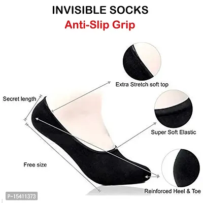 IGNOTO Fashionable Unique Modern Unisex Socks || 3 invisible socks  3 Ankle Socks (Color: Assorted)-thumb4