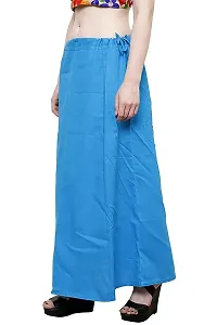 Reliable Blue Cotton Blend Solid Stitched Patticoat For Women-thumb2