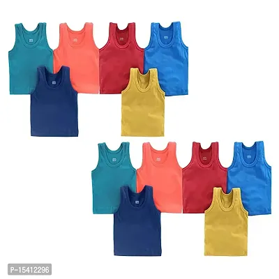 Zero Size Vest (Pack of 12) New Born Infant Baby Kids Inner Wear Baniyan Unisex Cotton Baby Sando Vest 100% Cotton Housiry || (Multicolor)-thumb0