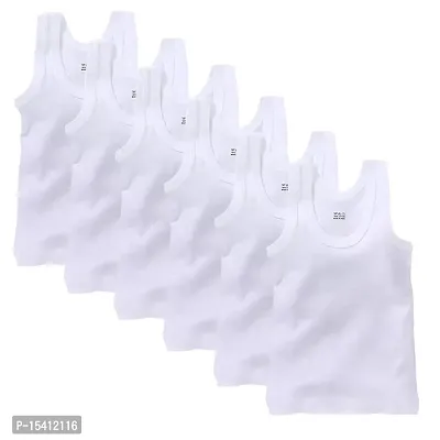 Zero Size Vest (Pack of 12) New Born Infant Baby Kids Inner Wear Baniyan Unisex Cotton Baby Sando Vest 100% Cotton Housiry || (WhiteMulticolor)-thumb3