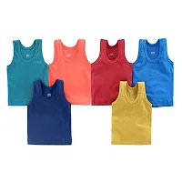 Zero Size Vest (Pack of 12) New Born Infant Baby Kids Inner Wear Baniyan Unisex Cotton Baby Sando Vest 100% Cotton Housiry || (Multicolor)-thumb1