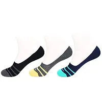 IGNOTO Fashionable Unique Modern Unisex Socks || 3 invisible socks  3 Ankle Socks (Color: Assorted)-thumb1