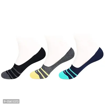 IGNOTO Fashionable Unique Modern Unisex Socks || 3 invisible socks  3 Ankle Socks (Color: Assorted)-thumb2