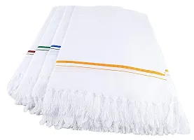 IGNOTO Handloom White Cotton Bath Towel/Kerala Thorthu/ Gamcha/Angocha (30x60, 2.5 feet Width x 5 feet Length, Light Weight, Fast Absorbing, Quick Drying) Pack of 3-thumb4