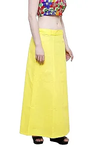 Reliable Yellow Cotton Blend Solid Stitched Patticoat For Women-thumb2