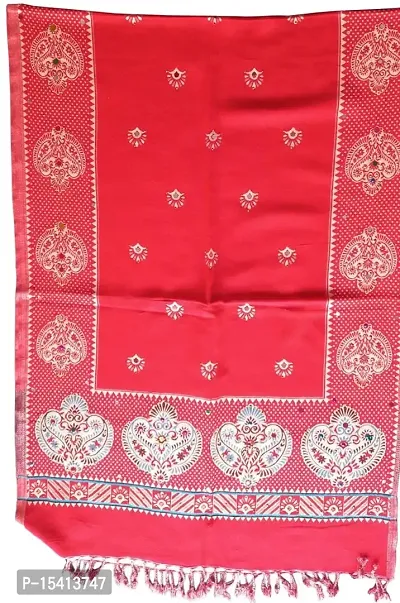 IGNOTO Multicolor Women's Woolen Shawls, Stoles, Dupattas (Pattern: Assorted, Color:Red)(PTRN1)