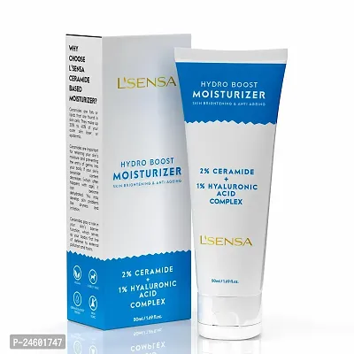 Moisturizer for Face | Moisturiser for Oily and Dry Skin | Advanced Formulation 2% Ceramide  1% Hyaluronic Acid - Get Flawless  Glowing Skin | Lightweight Cream For Women  Men | Non Sticky-thumb0