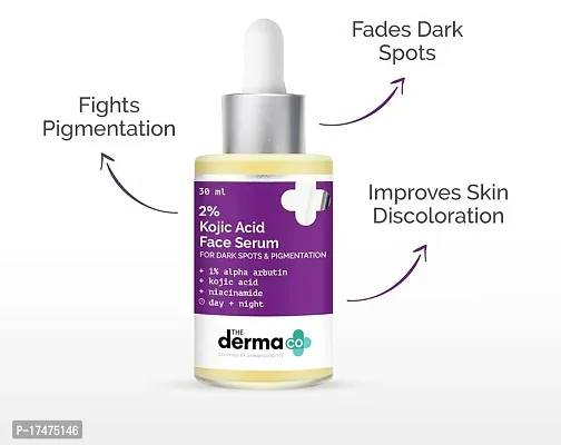 The Derma Co 2% Kojic Acid Face Serum With 1% Alpha Arbutin  Niacinamide For Dark Spots  Pigmentation, 30ml-thumb3