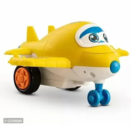 Littlewish Plane To Robot Yellow And Unbreakable Friction Mini Racing Plane To Robot (Multicolor, Pack Of 1)