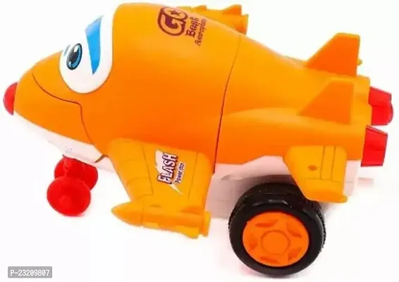 Littlewish Back Action Robot Aero Plane Toy For Kids, Mini Aero Plane To Robot Toy For Kid (Multicolor)-thumb0