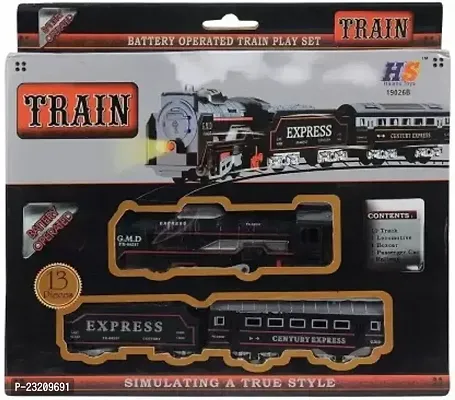 Littlewish Electric Toy Train Set With Track For Kids | Battery Operated (Multicolor, Pack Of 1)