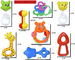 Rattles and Teether for Babies, Plush Rings, Set of 7 Pcs - Colourful Lovely Attractive Rattles and Teether for Babies, Toddlers  Children-thumb3