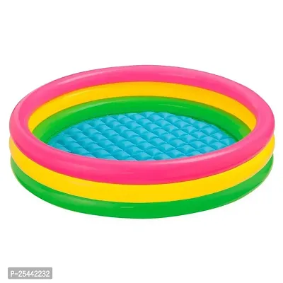 Littelwish Kid's Inflatable Baby Bath Tub Pool, 3ft, 3-6 Years (Multicolour)-thumb0