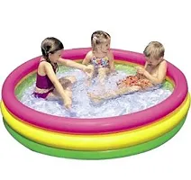 Littelwish Kid's Inflatable Baby Bath Tub Pool, 3ft, 3-6 Years (Multicolour)-thumb3