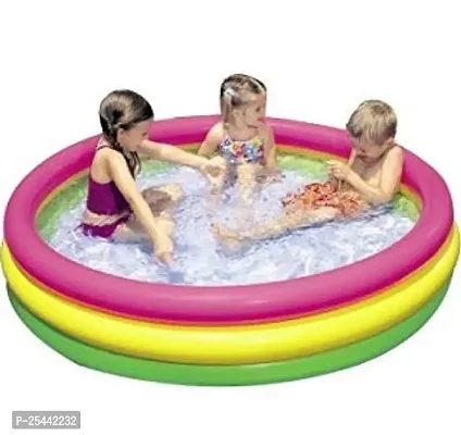 Littelwish Kid's Inflatable Baby Bath Tub Pool, 3ft, 3-6 Years (Multicolour)-thumb2