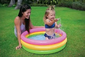 Littelwish Kid's Inflatable Baby Bath Tub Pool, 3ft, 3-6 Years (Multicolour)-thumb2