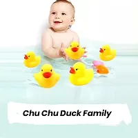 Littelwish Inflatable 2 Feet Baby Bath Tub with Chu Chu Sound Squeeze Duck Family Bath Toy Set (2 FEET  Duck)-thumb1