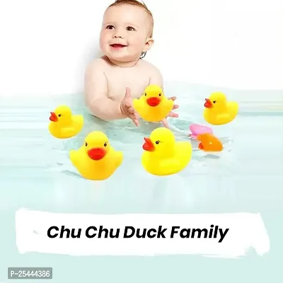 Littelwish Inflatable 2 Feet Baby Bath Tub with Chu Chu Sound Squeeze Duck Family Bath Toy Set (2 FEET  Duck)-thumb2