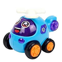 Littelwish  Transport Set 4pc Friction Powered Toy Cars Push n go Function for Boy Kids Toddler Car, Train, Plane, Helicopter Toy Push  Go Toys Pack of 4, Multicolor-thumb3