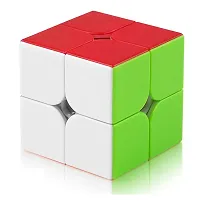 Littelwish  Drift 2x2 Stickerless Magic Speed Cube for Kids  Adults Speedy Brainstorming Puzzle (Multicolor)-thumb1