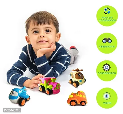 Littelwish unbreakable friction car wit unbreakable train engine set of 2(Multicolor)-thumb4