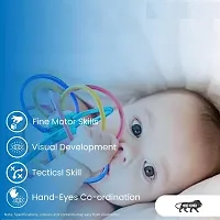 Littelwish  Sensory Baby Teether Tube Ball Loopi Toy Sensory Teething Toys for Babies Baby teether, Soothe Teething with Rattle 3-12 Months-thumb2