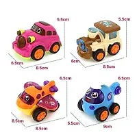 Littelwish Unbreakable Friction Toy Vehicle Set,4 cars Toys |1 scooter Friction Toy for Kids (Set of5)(Random Color)-thumb1