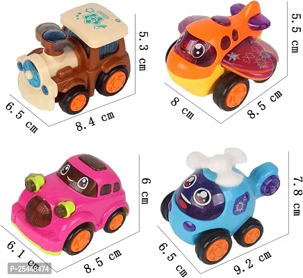 Littelwish Unbreakable Friction Toy Vehicle Set,4 cars Toys |1 robot car Friction Toy for Kids (Set of5)(Random Color)-thumb2