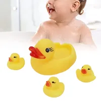 Littelwish Kids Combo of Duck Family and Cute Mini Multi Pack of 8 Pcs Baby Bathing Toys Set Non-Toxic Rubber Squeezy Family Baby Toy-thumb1