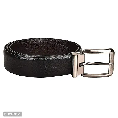 Saugat Traders Men's Reversible Leather Belt (Black, 36)-thumb2