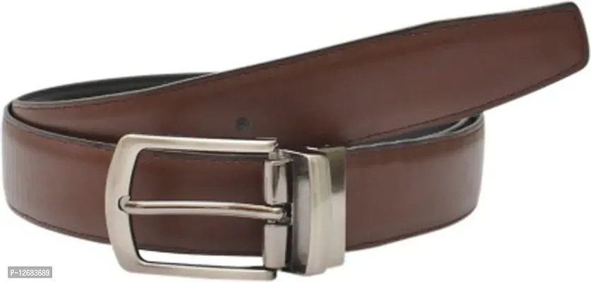 Saugat Traders Reversible Formal Black - Brown Men Belt-thumb2