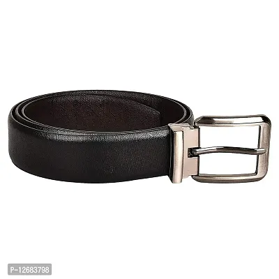 Saugat Traders Men's Reversible Genuine Leather Belt With Buckle (42)-thumb2