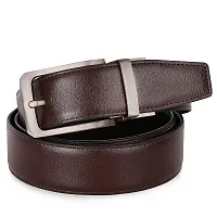 Saugat Traders Men's Black  Brown PU Leather Reversible Belt-thumb2