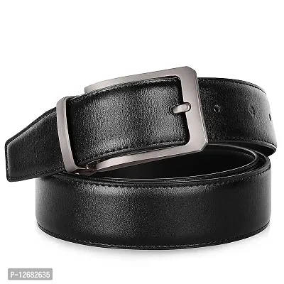 Saugat Traders Men's Black  Brown PU Leather Reversible Belt-thumb2