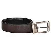 Saugat Traders Men's Reversible Leather Belt (Black, 36)-thumb2