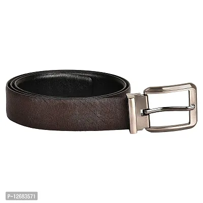 Saugat Traders Men's Reversible Leather Belt (Black, 36)-thumb3