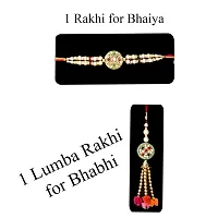 Saugat Traders Rakhi for Bhaiya Bhabhi with Chocolate - Premium Rakhi - Latest Rakhi - Exclusive Rakhi - Designer Rakhi for Beloved Brother - Bhabhi with Roli Chawal Chopra-thumb1