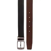 Saugat Traders Men's Reversible Artificial Leather Belt With Turning Buckle (38)-thumb3