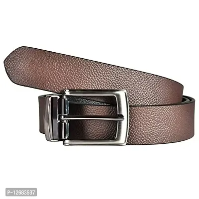 Saugat Traders Men's Leather Belt Formal Reversible Black and Brown - Size 32-thumb2