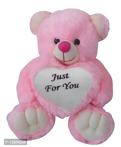 Saugat Traders Teddy Bear with Heart for (Pink)