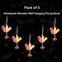 Saugat Traders Birds Hanging for Living Room - Wall Hanging for Home Decoration, Garden, Balcony - Festival Decorative - Handmade Wooden Wall Hanging-thumb1