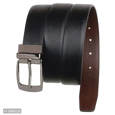 Saugat Traders Men's Reversible Artificial Leather Belt With Turning Buckle (38)-thumb2