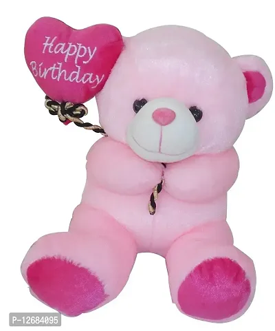 Saugat Traders Happy Birthday Teddy 30 Cm - Pink