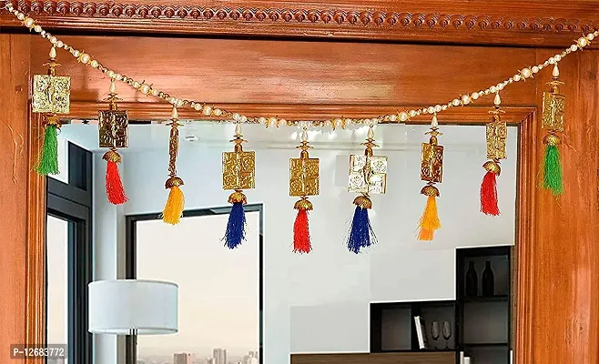 Saugat Traders Door Hanging Toran for Home Decoration -Toran for Main Door-Wedding Decoration (3 Feet, Multicolour)-thumb3