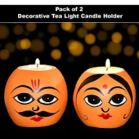 Saugat Traders Diwali Gift for Family  Friends - Chocolate with Male and Female Tea Light Candle Holder for Home Decor  Diwali Greeting Card - Shops - Office - Pooja/Temple - Diwali Decoration-thumb1