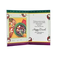 Saugat Traders Diwali Gift Pack - Decorative Shubh Labh with Set of 4 Tealight Candle Holder / Diwali Decoration/Office Decoration with Greeting Card - Corporate Gift for Client - Best Gift for Employees - Family-thumb1