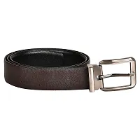 Saugat Traders Men's Reversible Genuine Leather Belt With Buckle (42)-thumb2