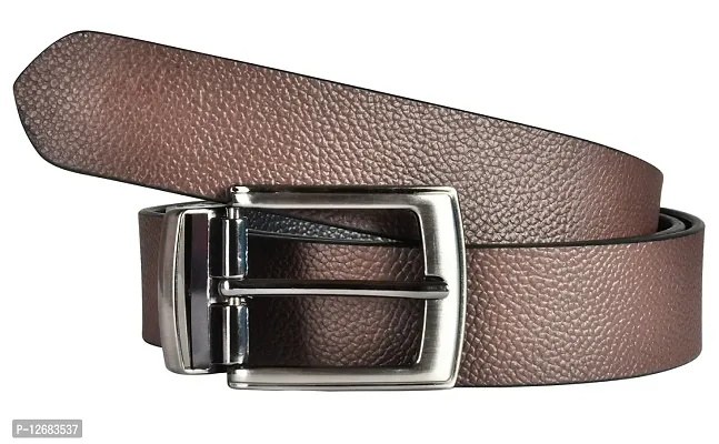 Saugat Traders Men's Leather Belt Formal Reversible Black and Brown - Size 32-thumb2